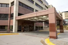 Family Medicine Clinic location front door at UI Hospitals & Clinics